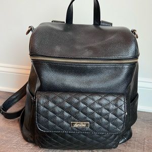Luli Bebe Leather Diaper Backpack